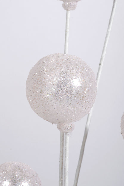 21" Glitter Sugar Ball Spray Blush Pink