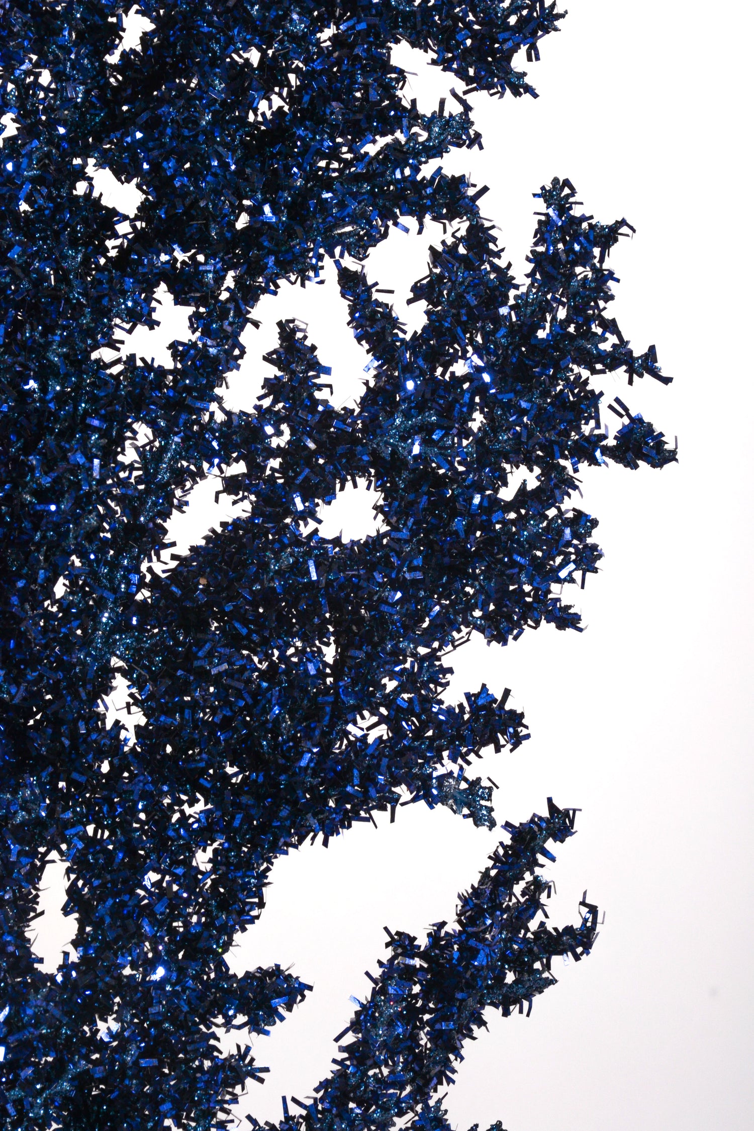 27" Tinsel Cedar Spray Midnight Blue