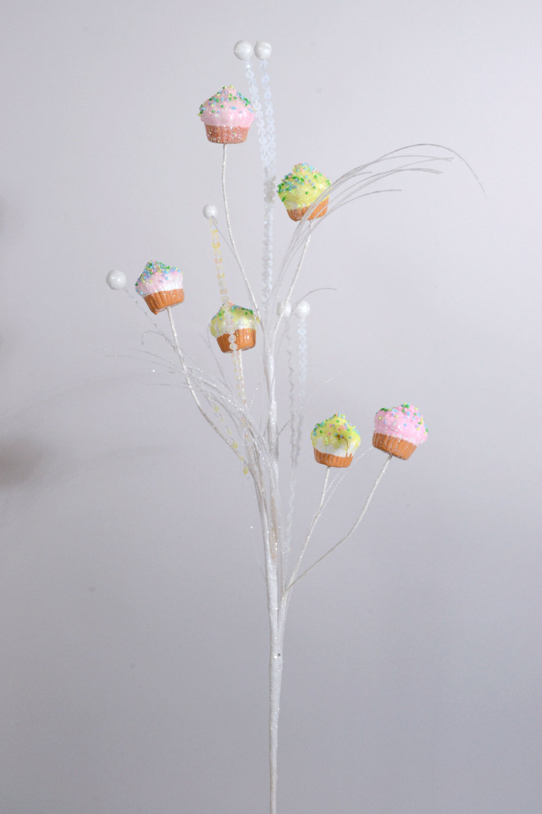 29" Mini Cupcake Spray White