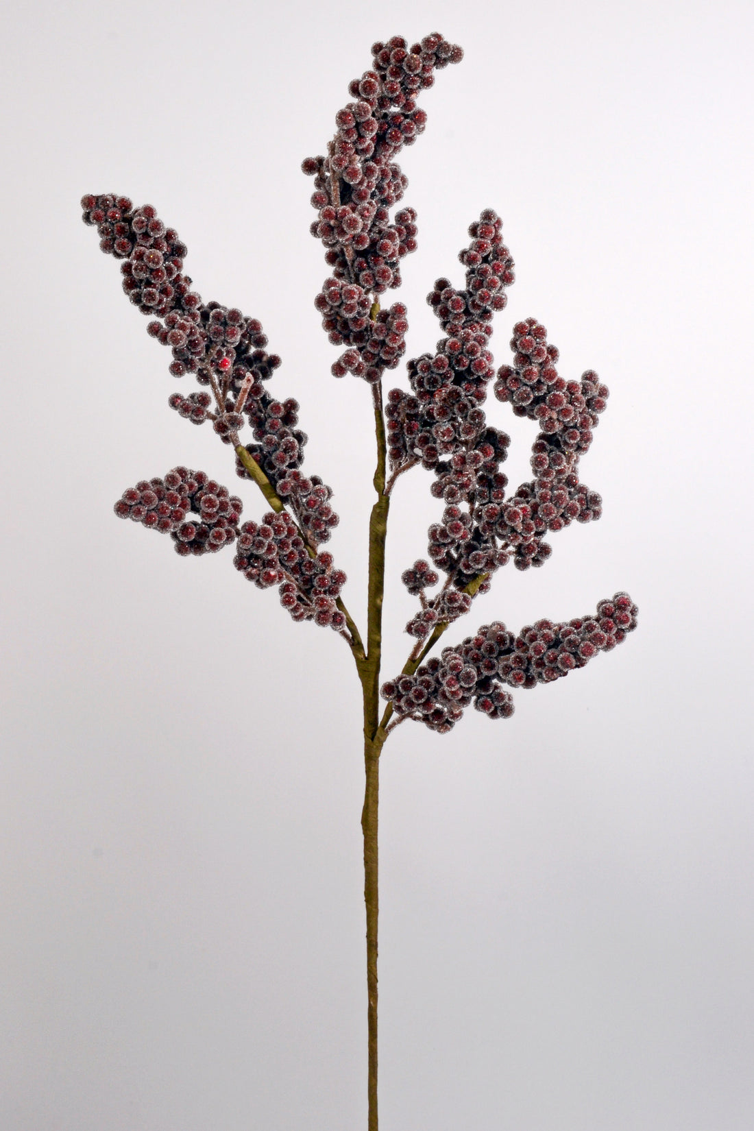 27&quot; Mini Beaded Berry Spray Burgundy