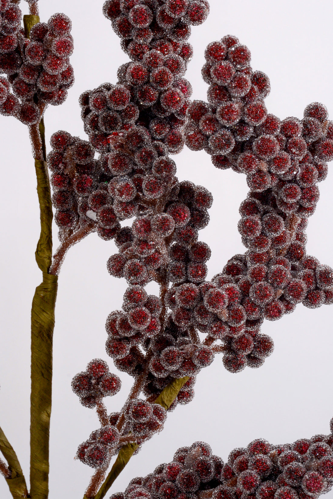 27&quot; Mini Beaded Berry Spray Burgundy