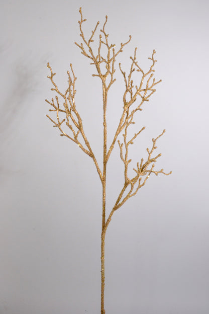 36" Iced Twig Spray UV Proof Champagne