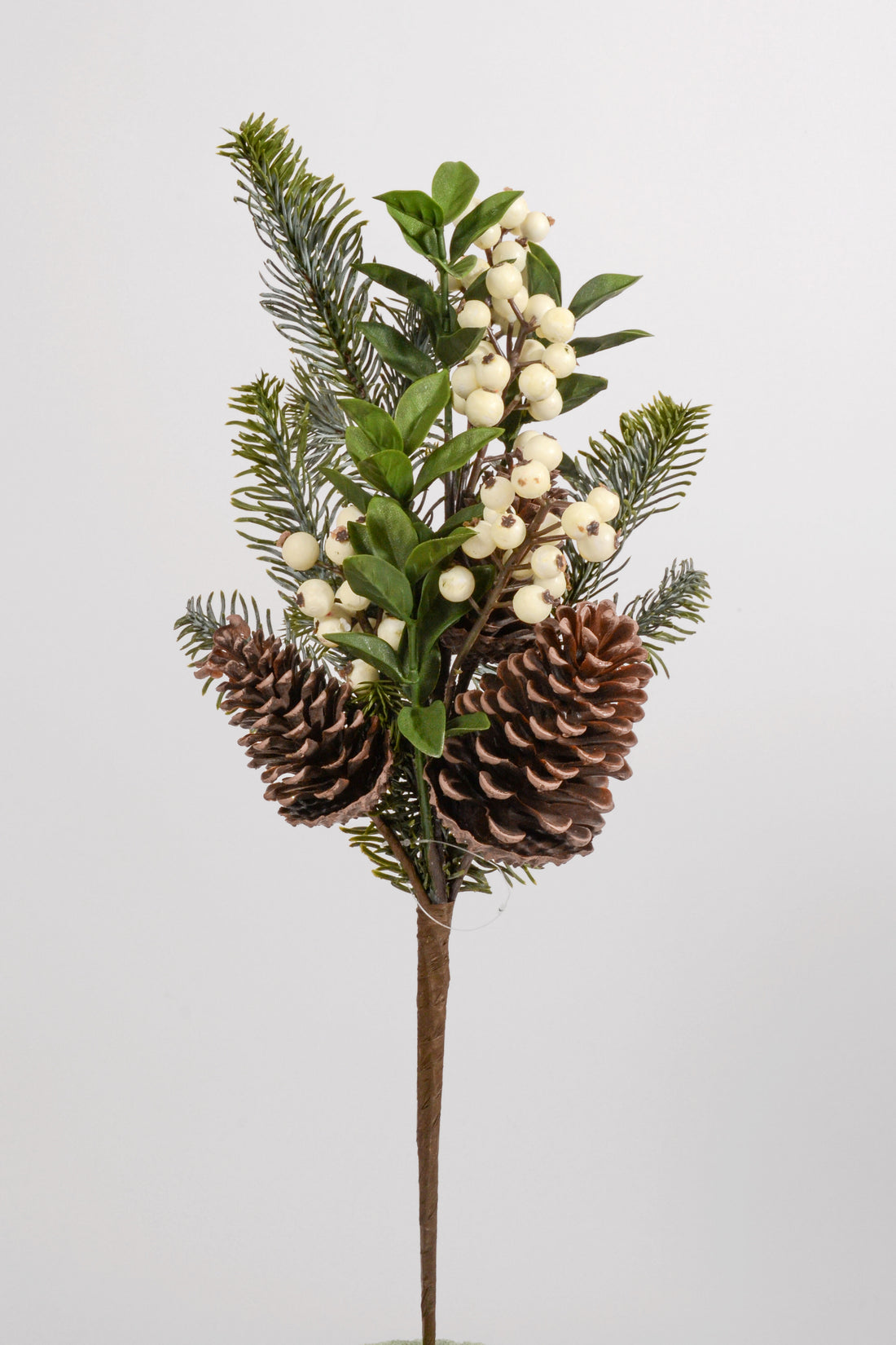 16.5" Uv Berry Cone Fir Pick White