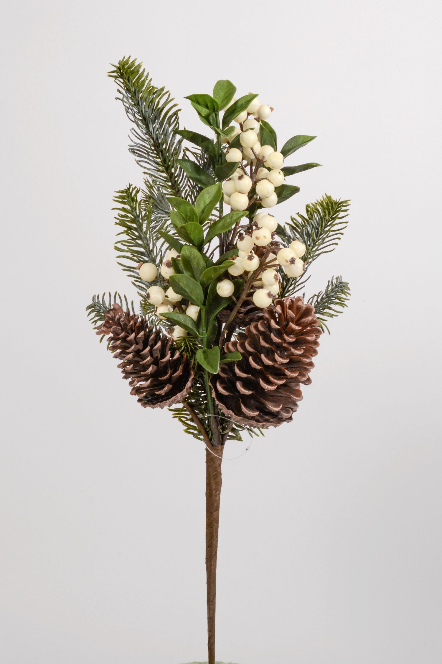 16.5" Uv Berry Cone Fir Pick White