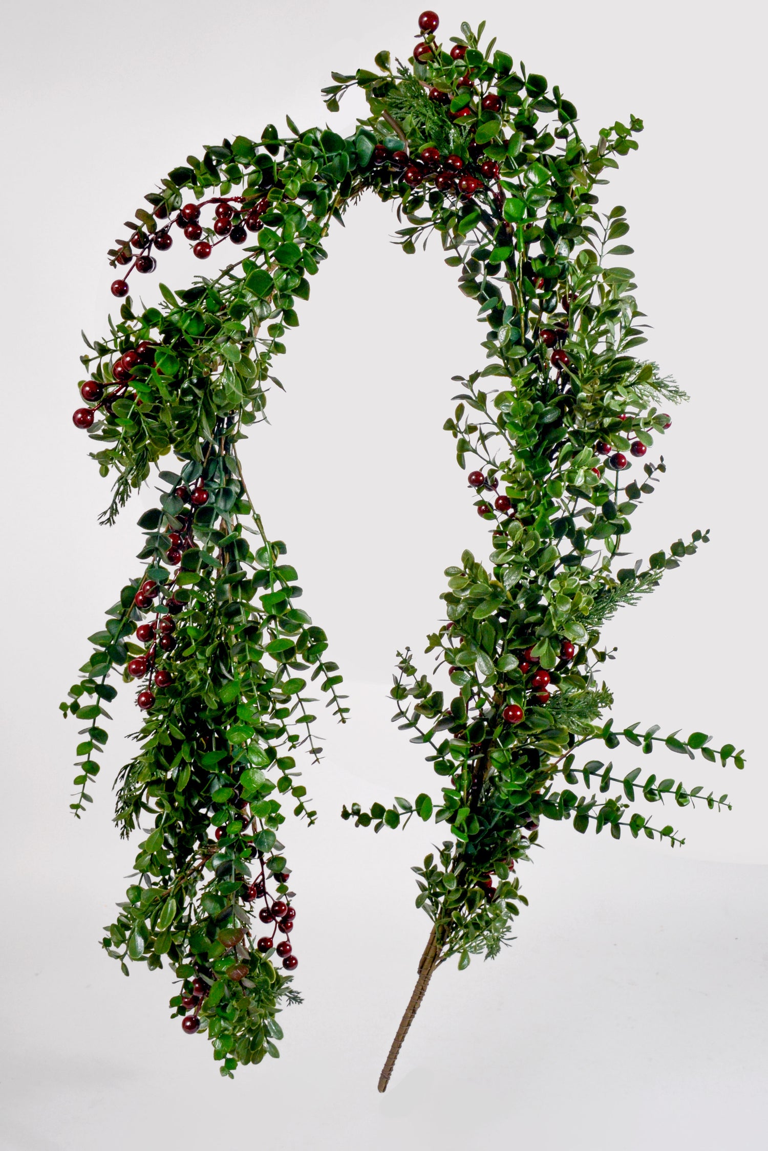 60" Eucalyptus Pine Berry Garland Red/green