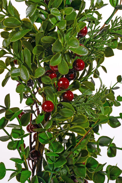 60" Eucalyptus Pine Berry Garland Red/green
