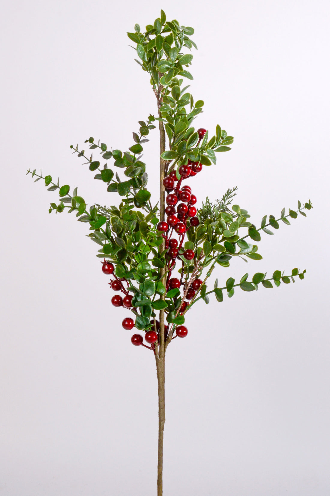 28" Eucalyptus Pine Berry Spray Red/green