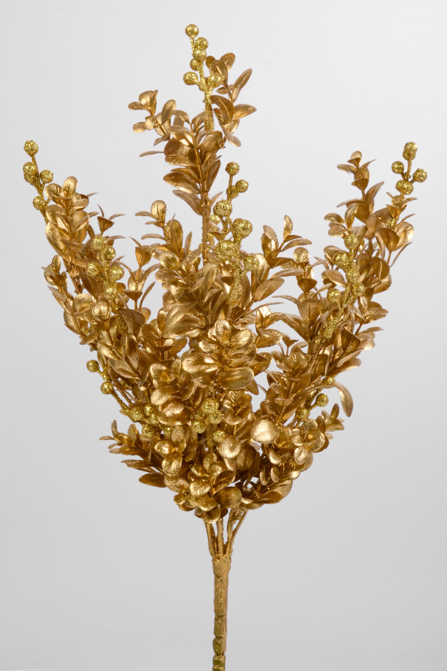 18" Metallic Eucalyptus Bush Gold