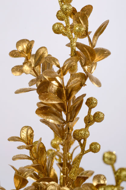 18" Metallic Eucalyptus Bush Gold