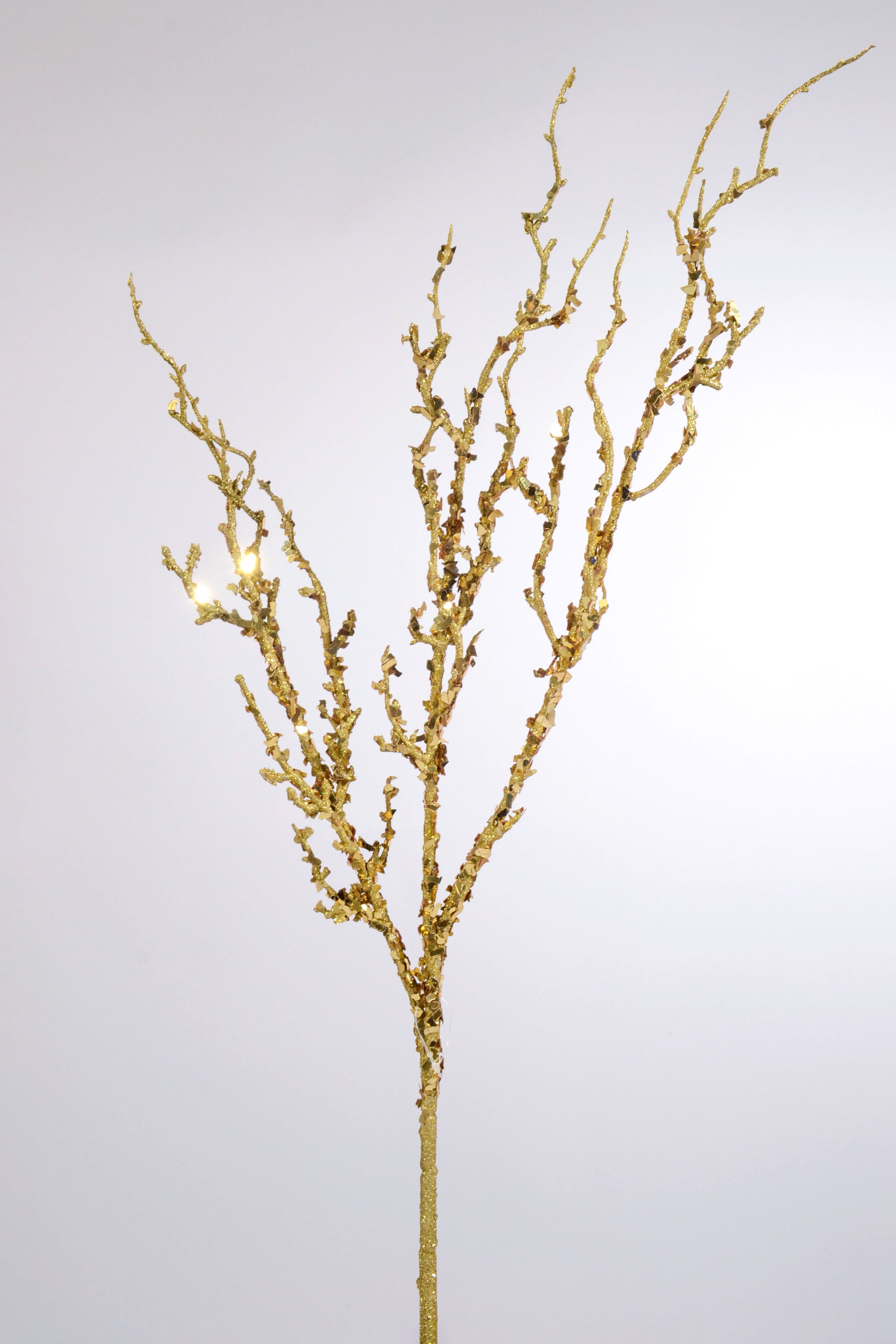 36" Branch With Sequin Gold