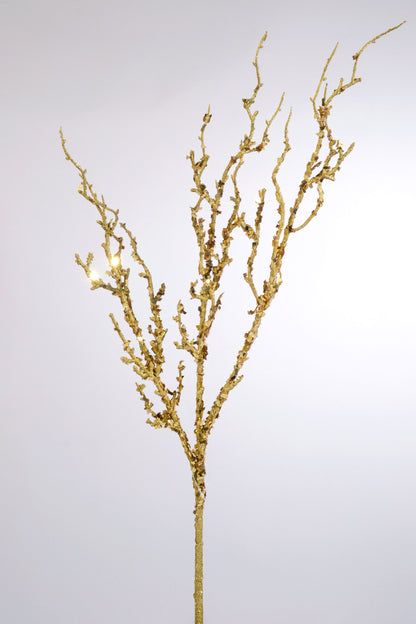 36" Branch With Sequin Gold