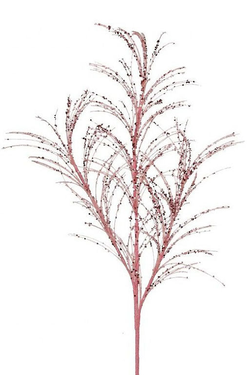 33" Glitter Sequin Pampas Grass Spray Pink