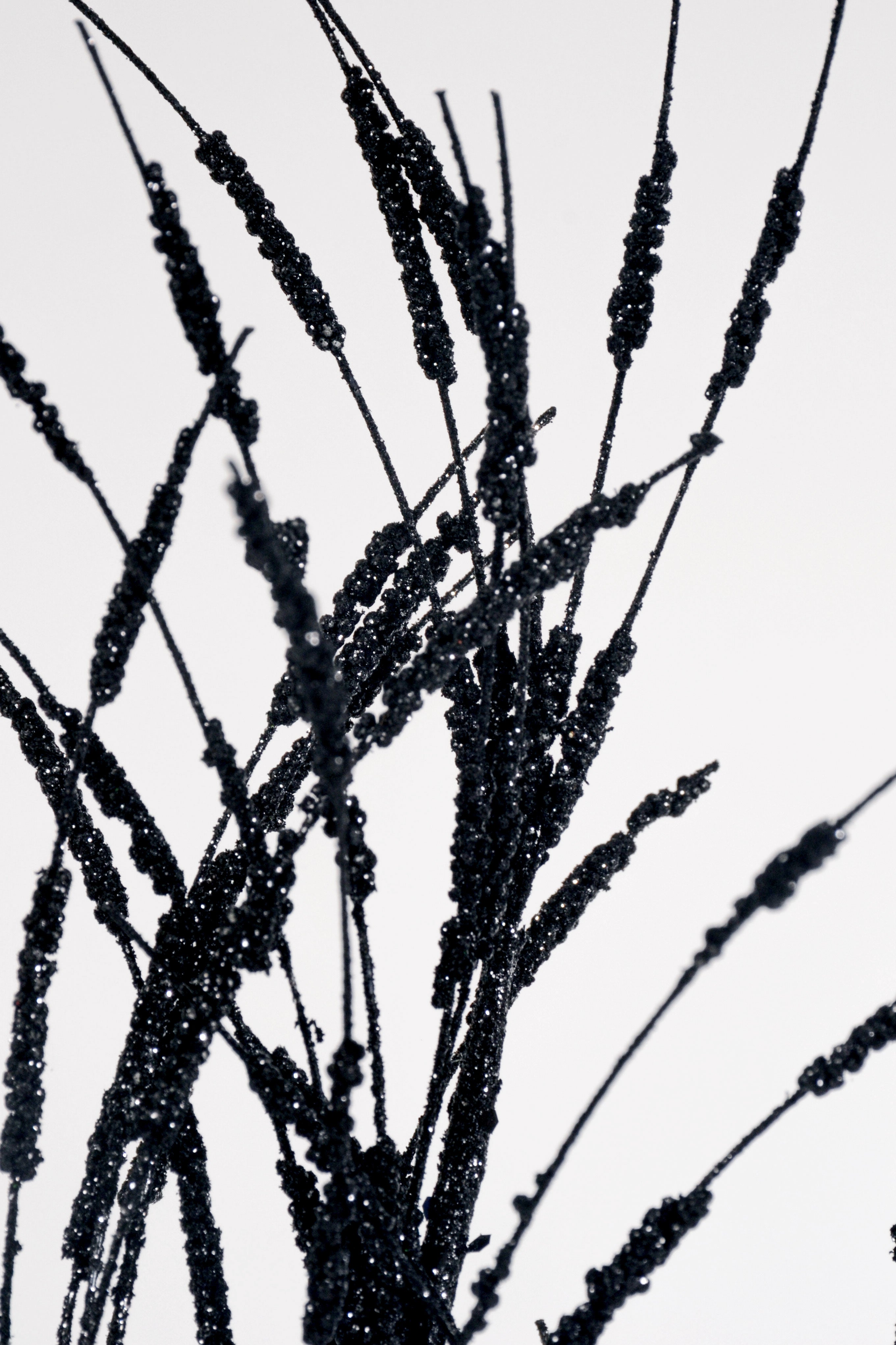 31" Glitter Spike Spray Black