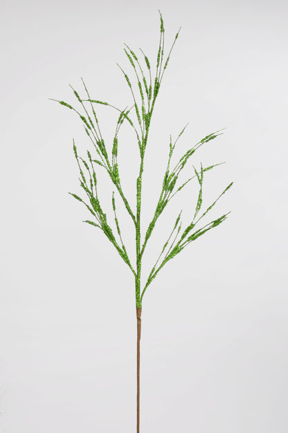 31" Glitter Spike Spray Green