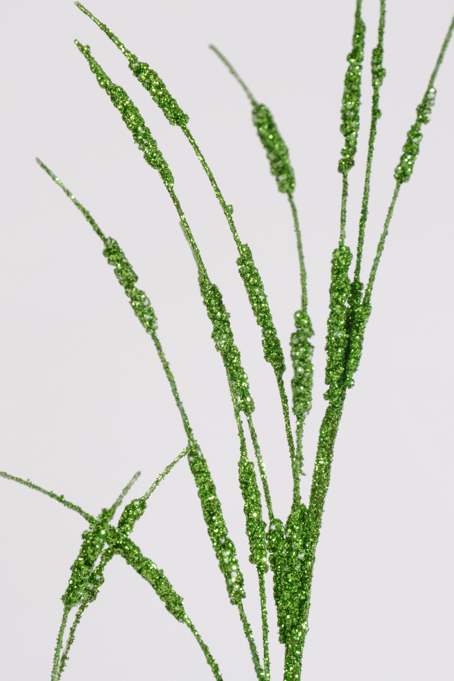 31" Glitter Spike Spray Green