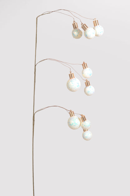 37" Christmas Pick White