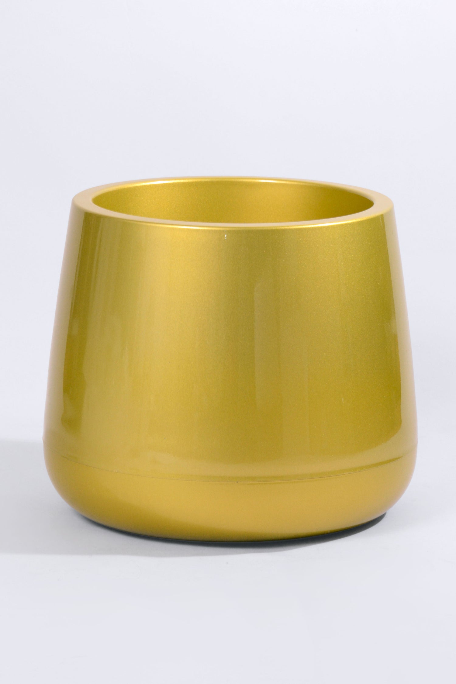 11" x 11"  Pot With Drainage Holes Gold