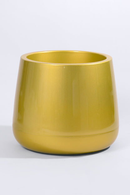 11" x 11"  Pot With Drainage Holes Gold