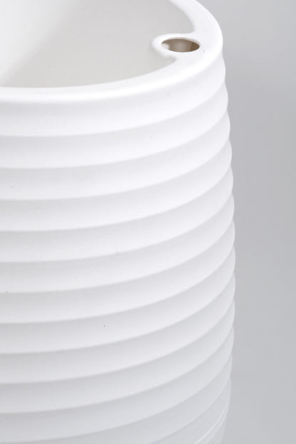 11" x 12"  Pot With Drainage Holes White