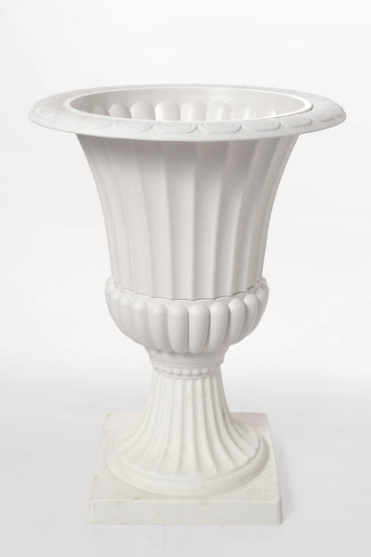 16" X 21" Plastic Urn White