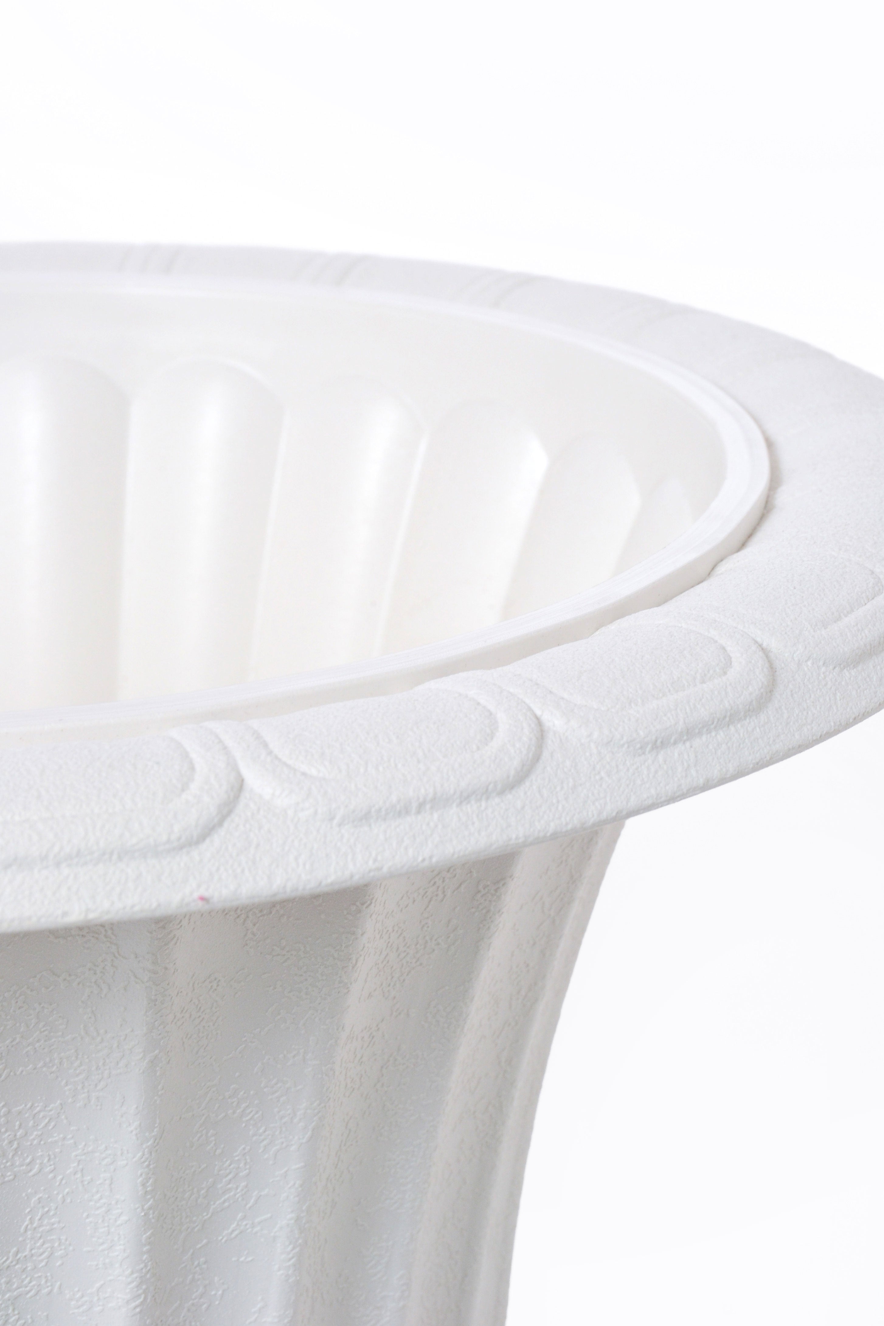 16" X 21" Plastic Urn White