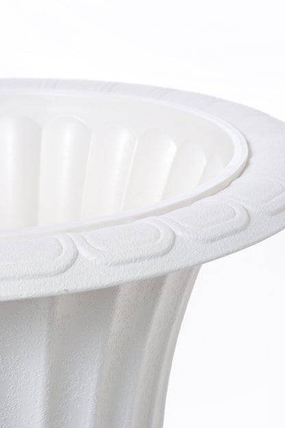 16" X 21" Plastic Urn White