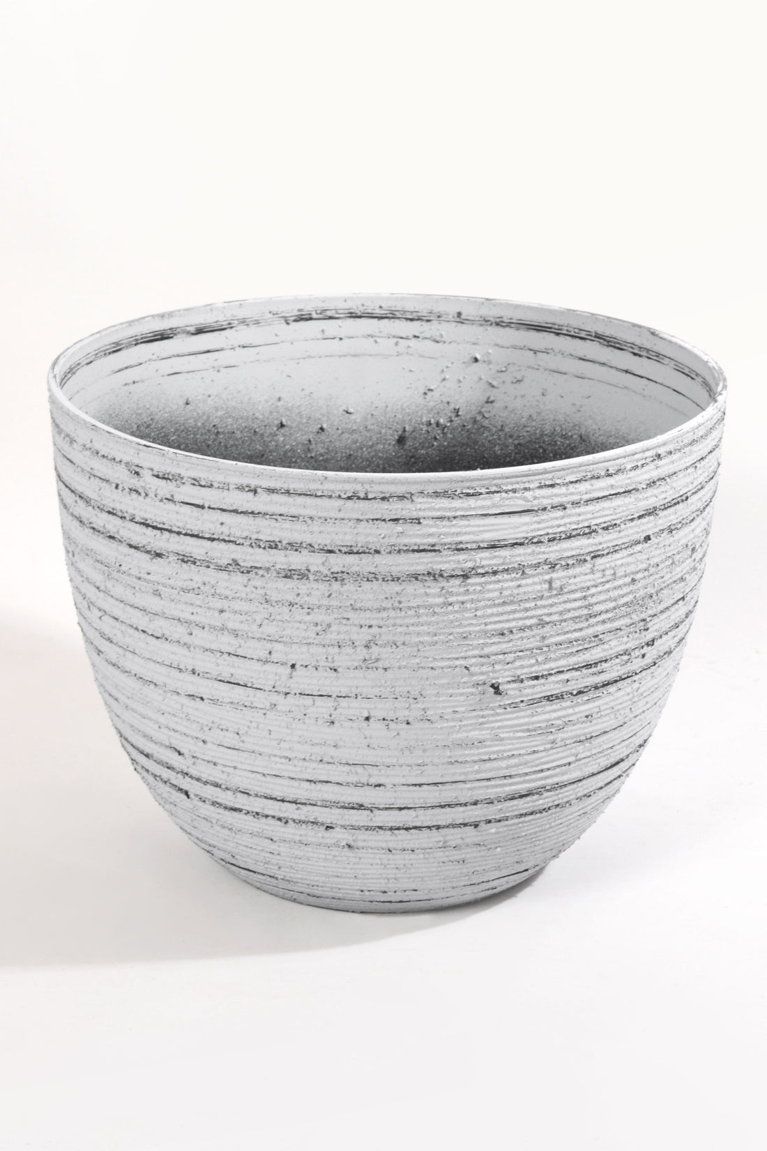 13.5" x 10.5"  Round Pot Grey/Black