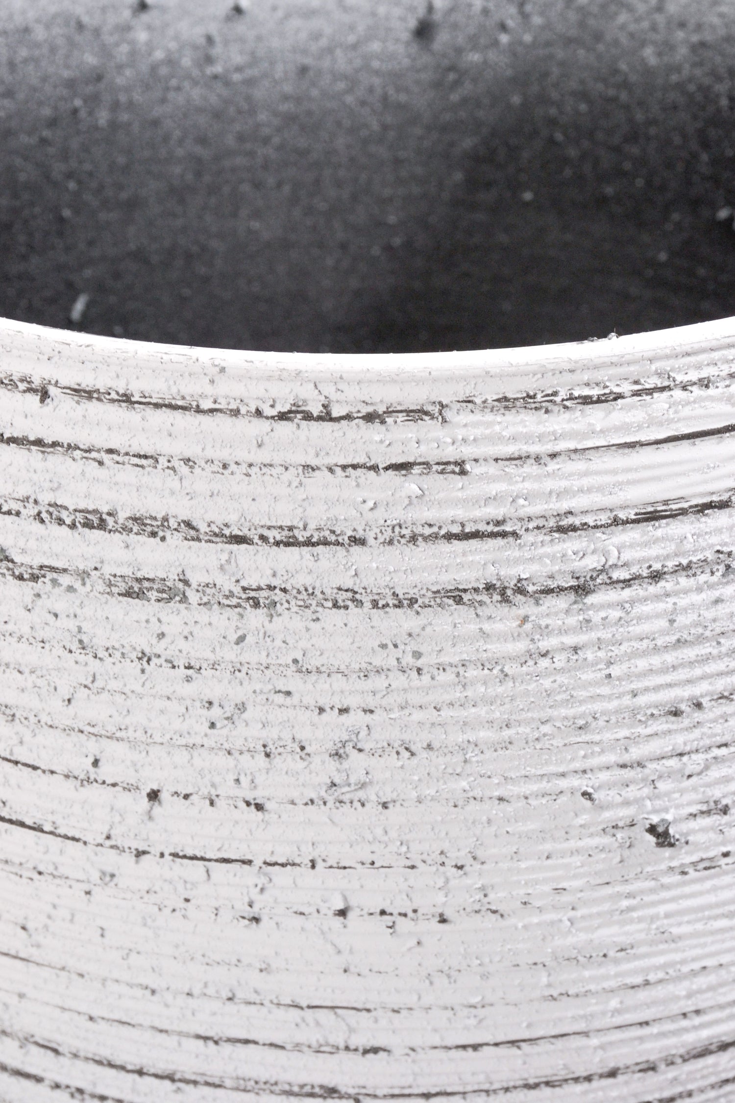 13.5" x 10.5"  Round Pot Grey/Black