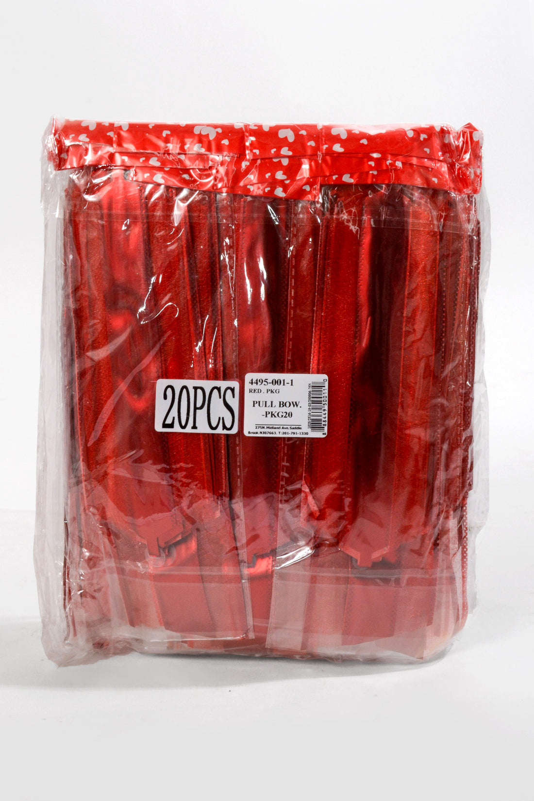 Organza Pull Bow Red Pkg/20