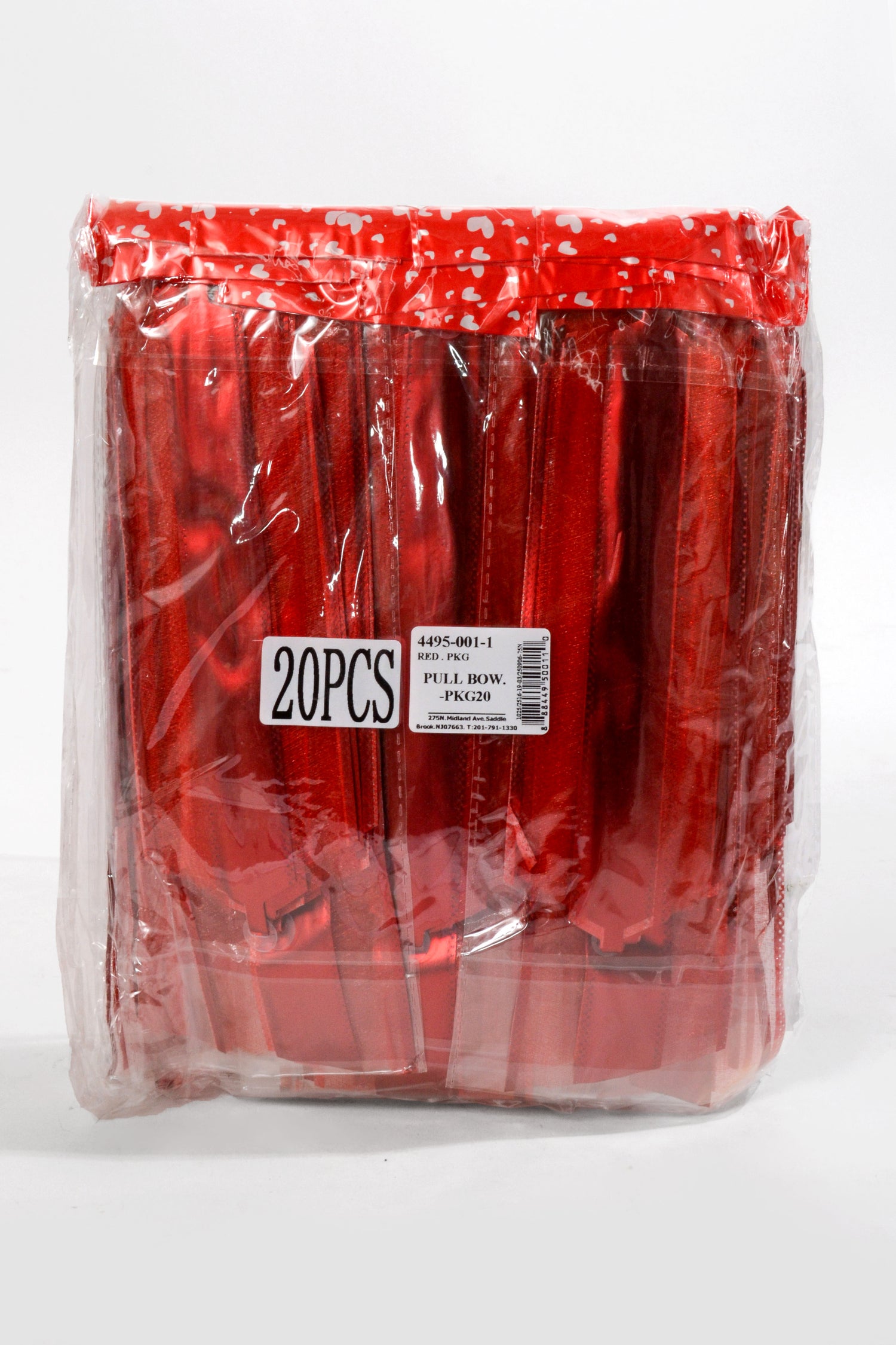 Organza Pull Bow Red Pkg/20