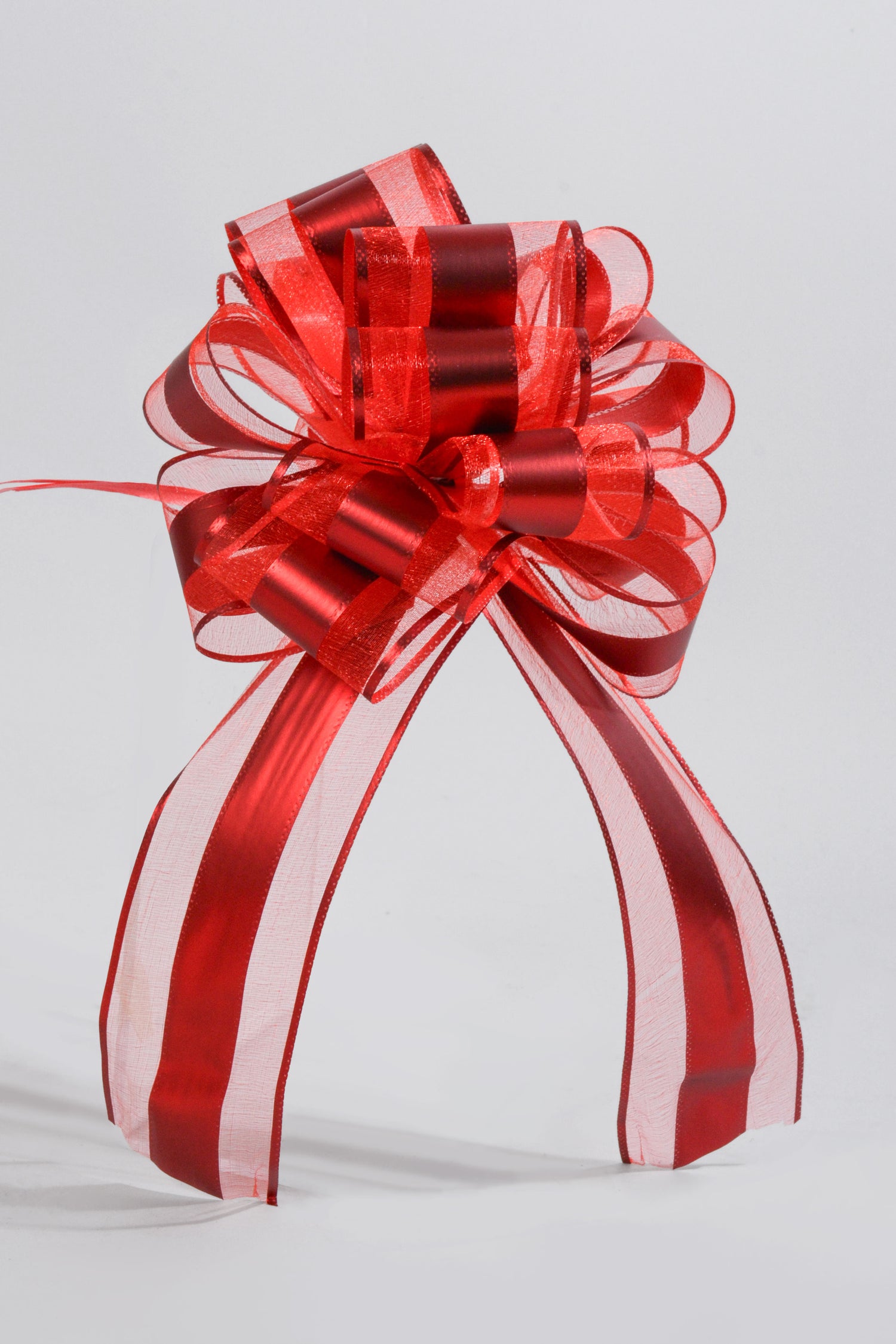 Organza Pull Bow Red Pkg/20