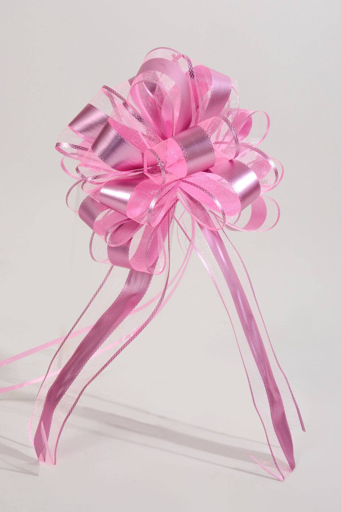 Organza Pull Bow  Pink Pkg/20