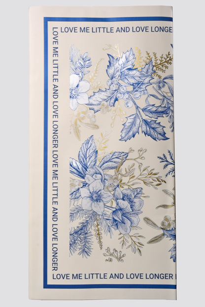22.5" Flower Wrapping Paper Eggshell/Blue Pkg/20