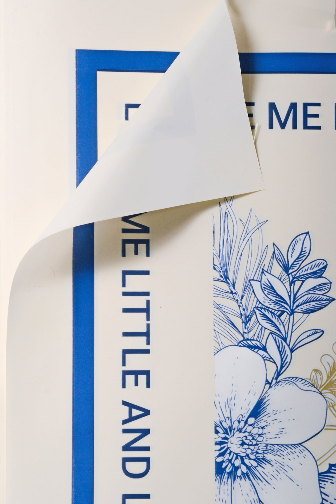 22.5" Flower Wrapping Paper Eggshell/Blue Pkg/20