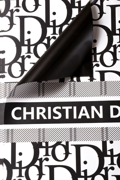 22.5" Design Wrapping Paper Black Pkg/20