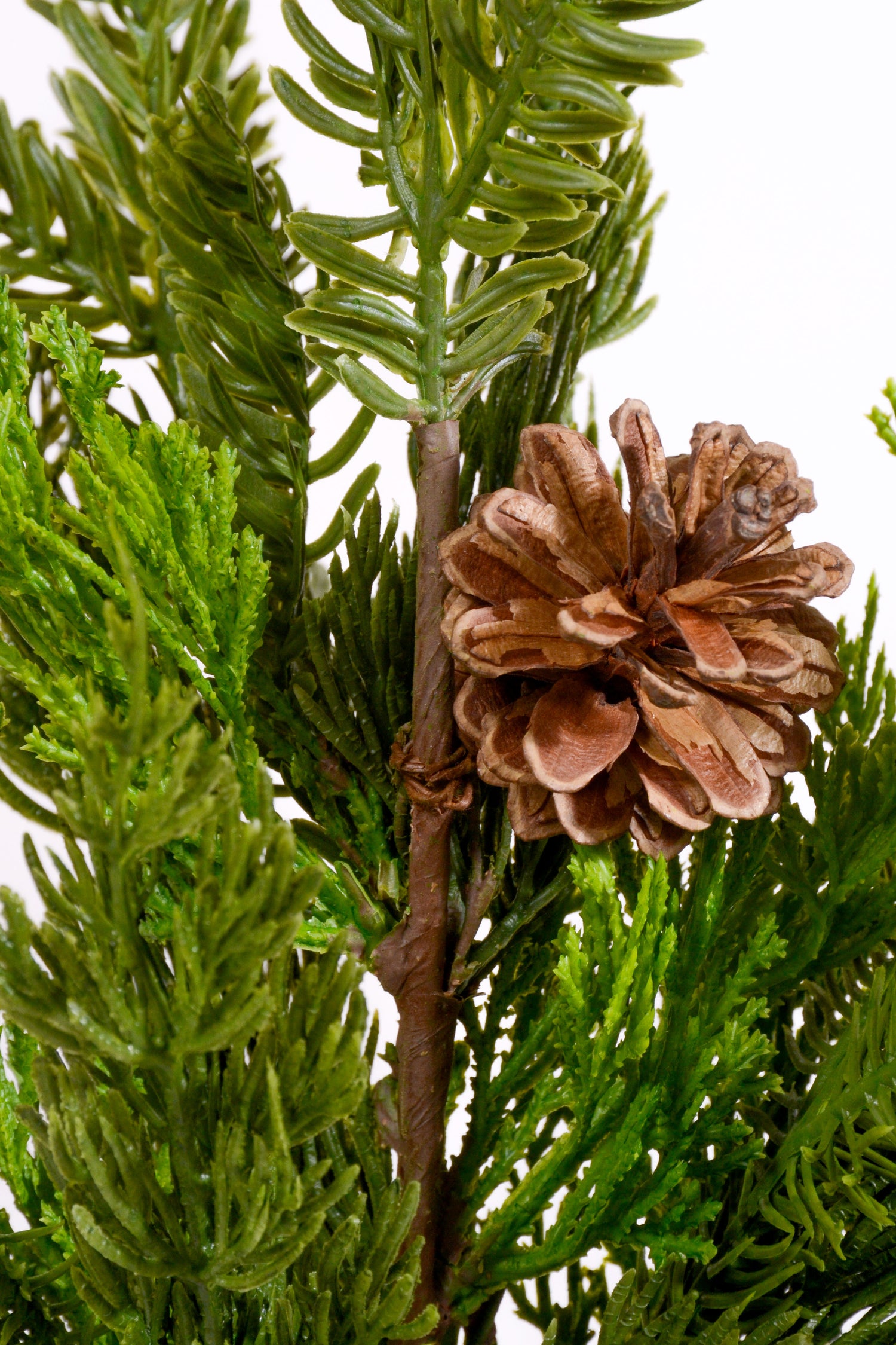 25" Real Touch Cedar Spruce Cone Spray Natural/Green