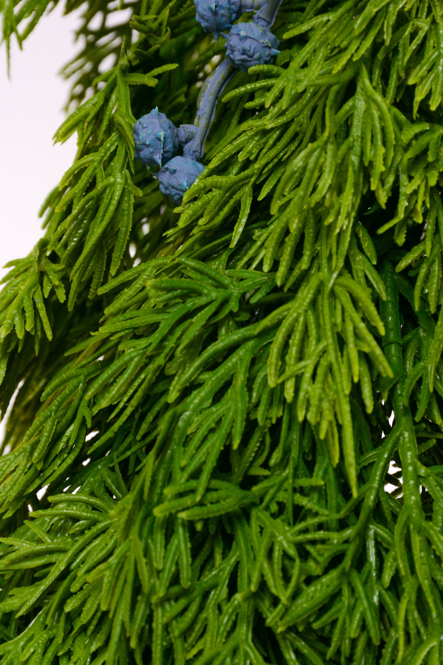60" Real Touch Blue Berry Juniper Garland Green/Blue