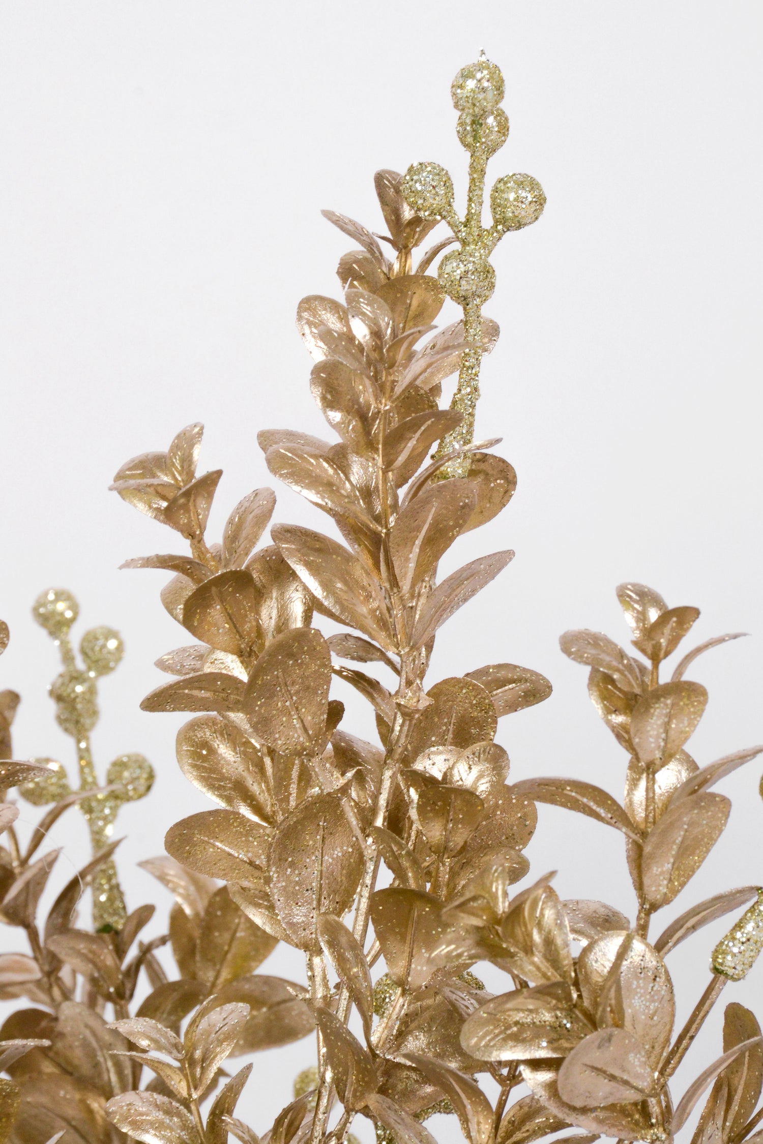 18" Metallic Eucalyptus Bush Champagne