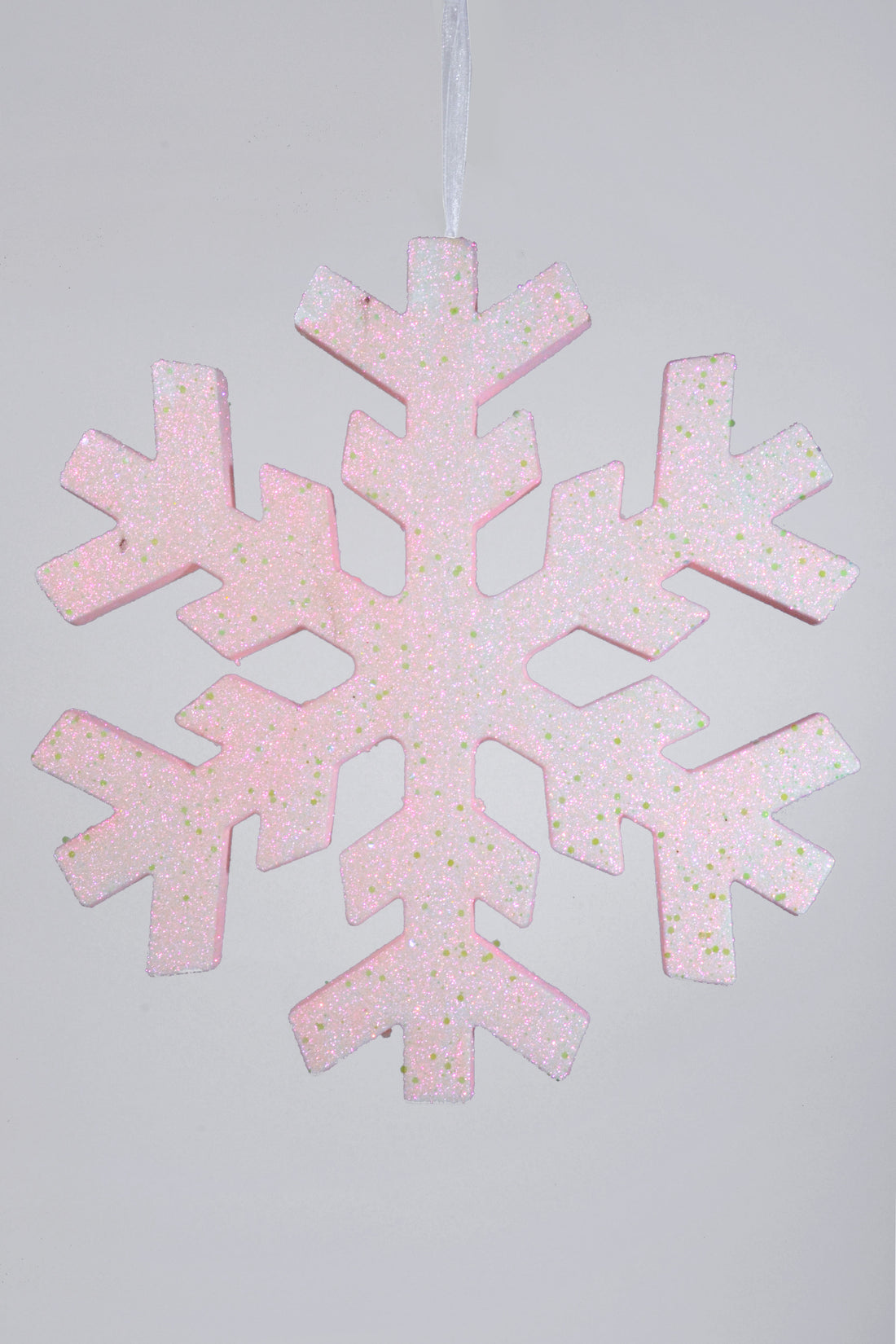 16" Foam Snowflake With Glitter Pink