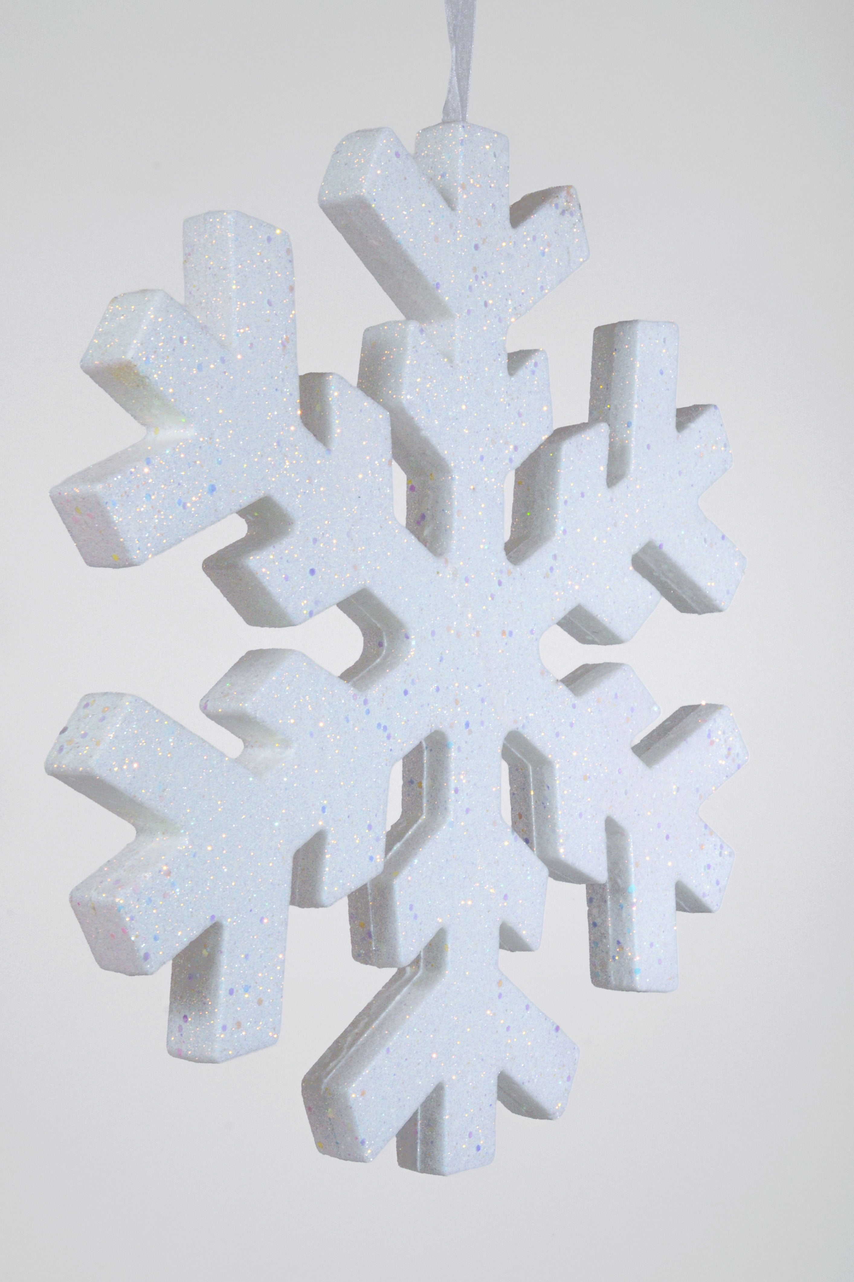 16" Foam Snowflake With Glitter