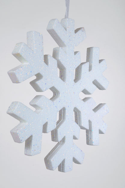16" Foam Snowflake With Glitter