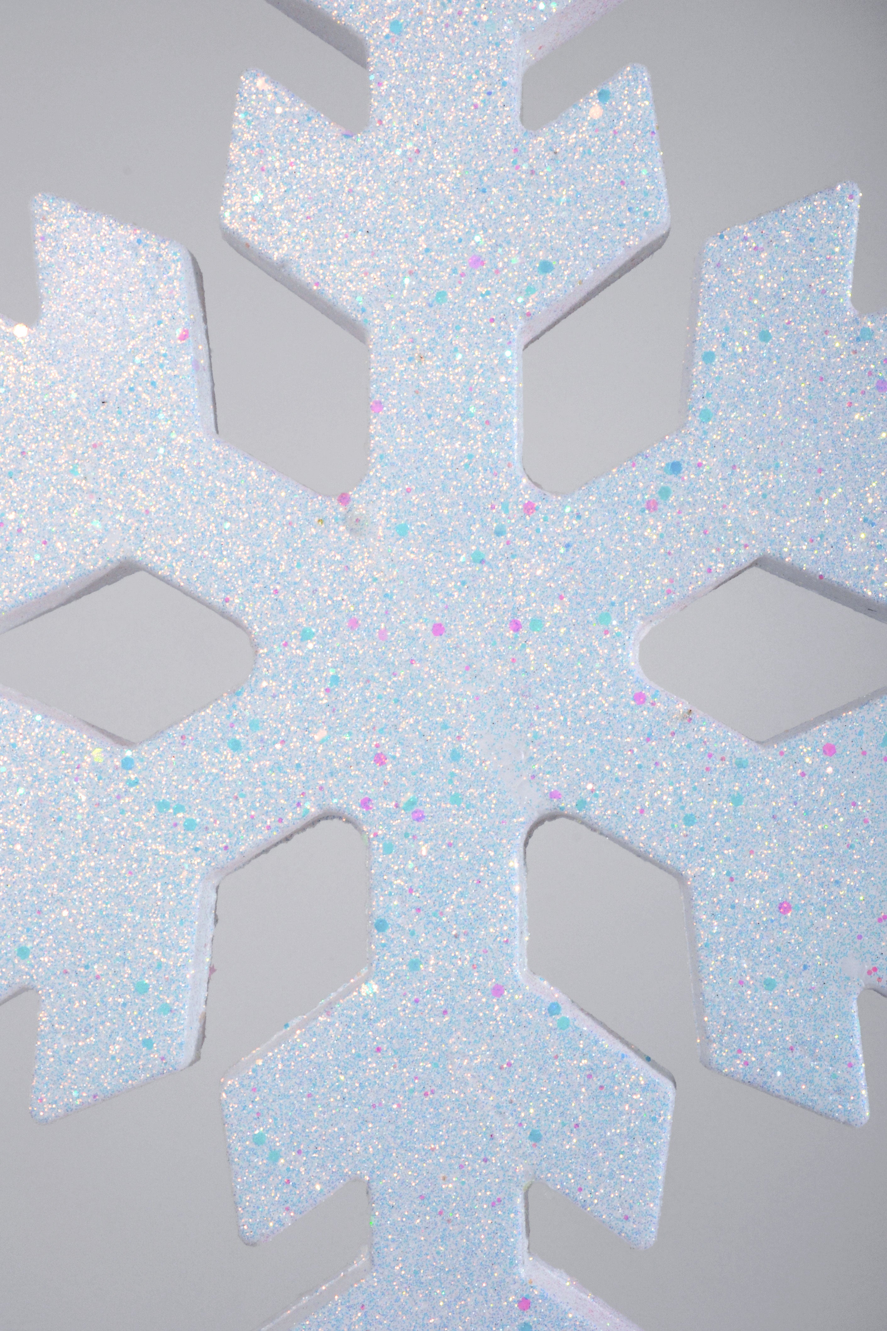 16" Foam Snowflake With Glitter
