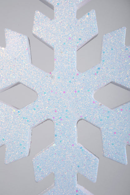 16" Foam Snowflake With Glitter
