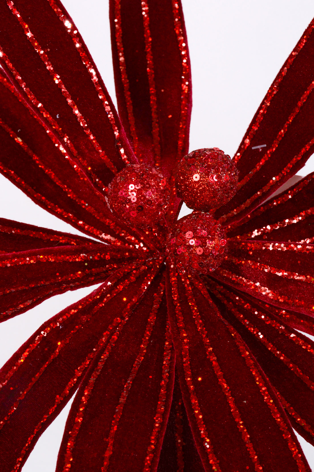 29.5" Glitter Poinsettia Stem