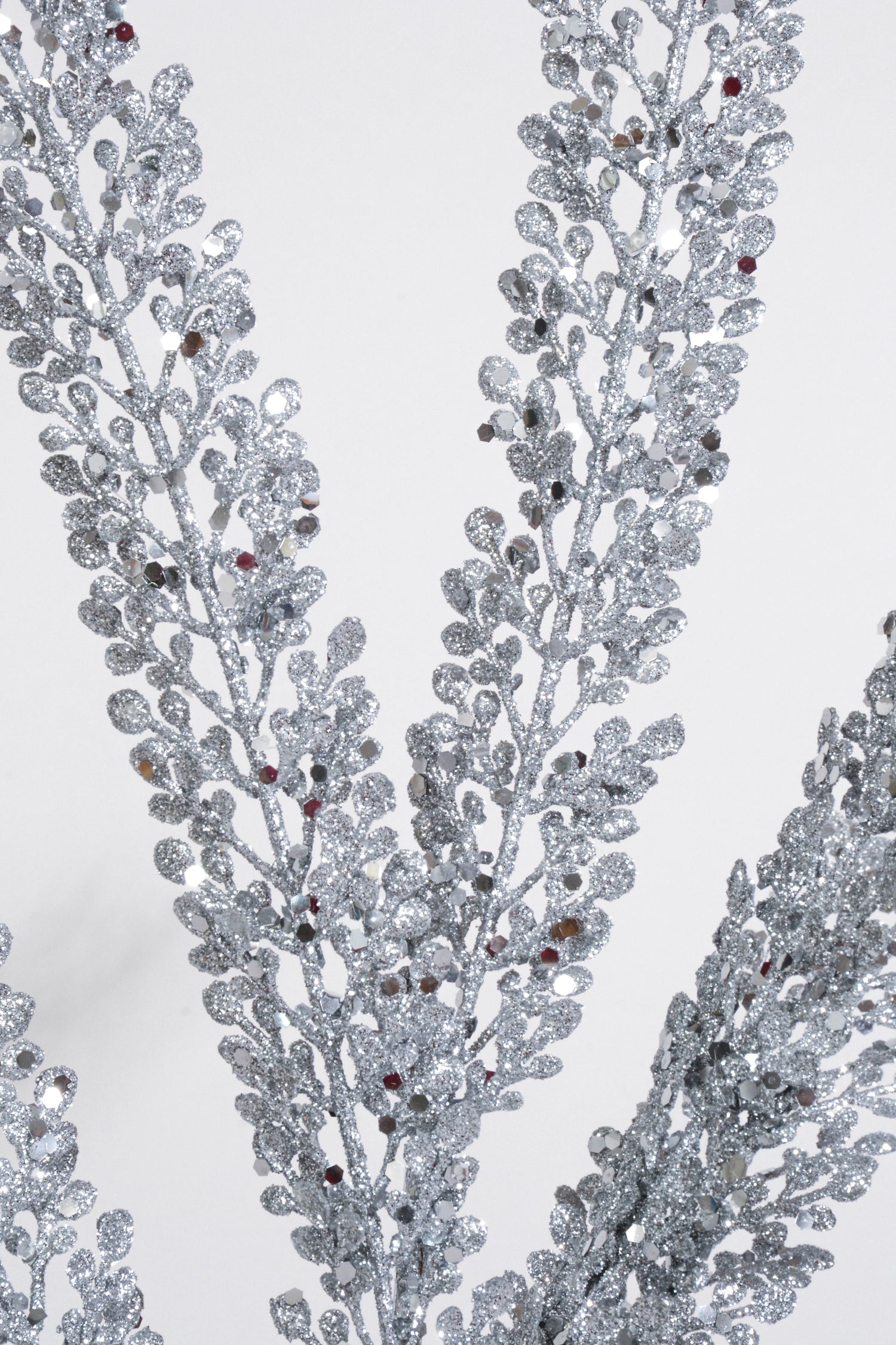 29" Glitter Fern Bush silver