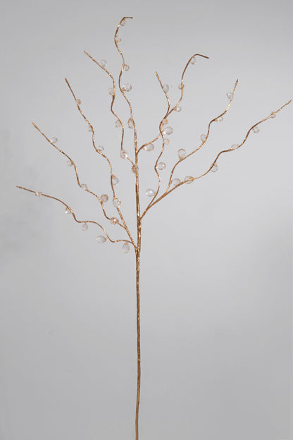 30" Crystal Bead Spray Gold