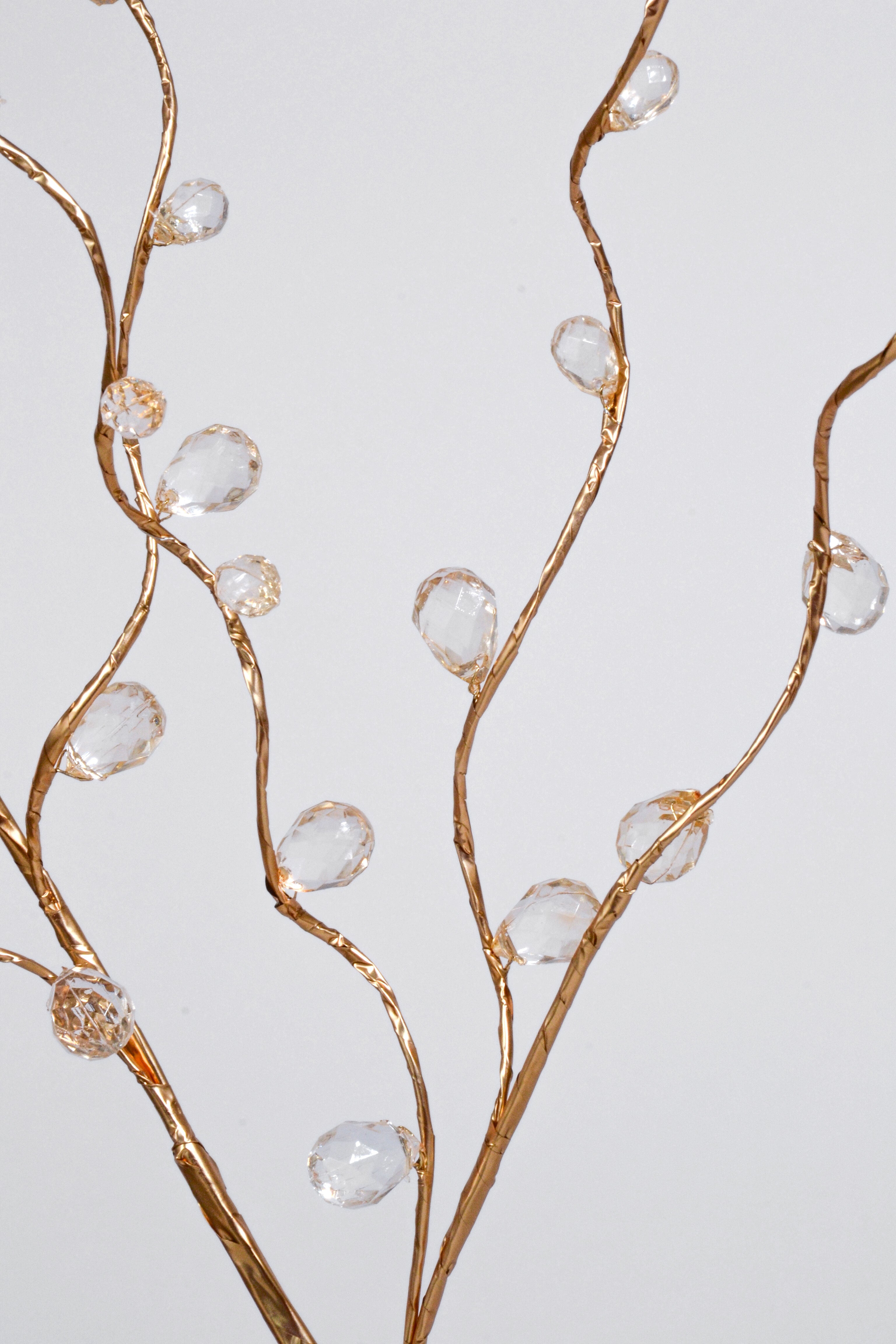 30" Crystal Bead Spray Gold