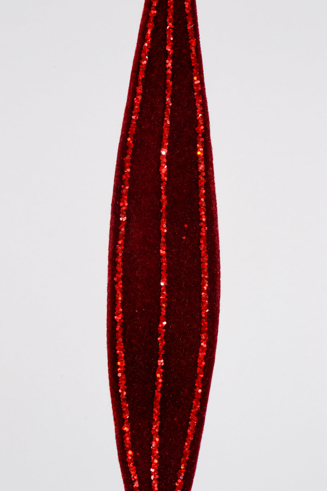29.5" Glitter Leaf Stem Burgundy