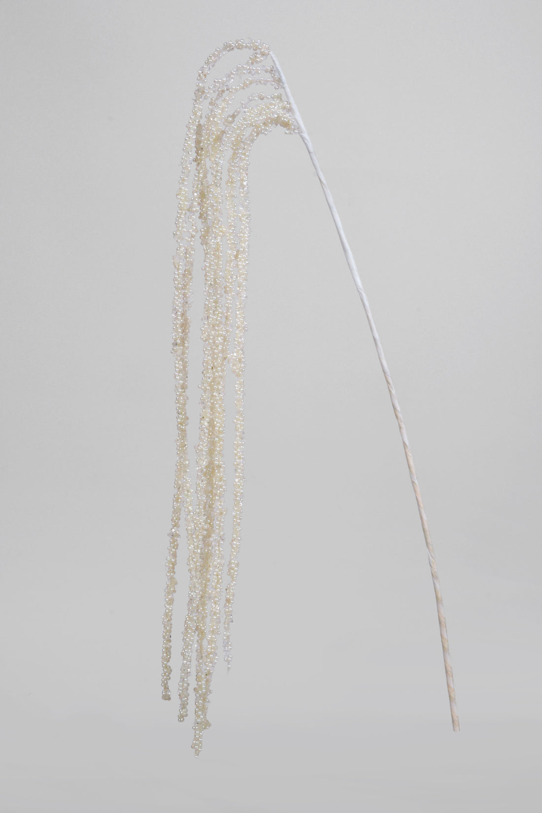 35" Hanging Pearlized Bead Spray White
