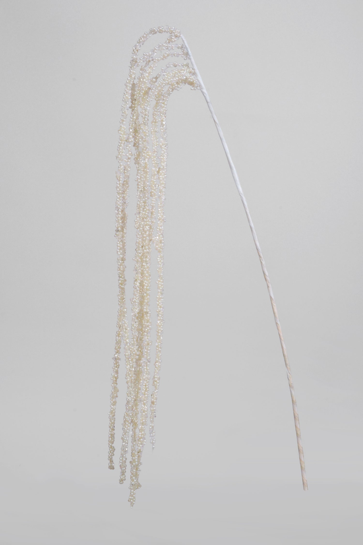 35" Hanging Pearlized Bead Spray White